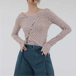 Source Unknown Diagonal Button up